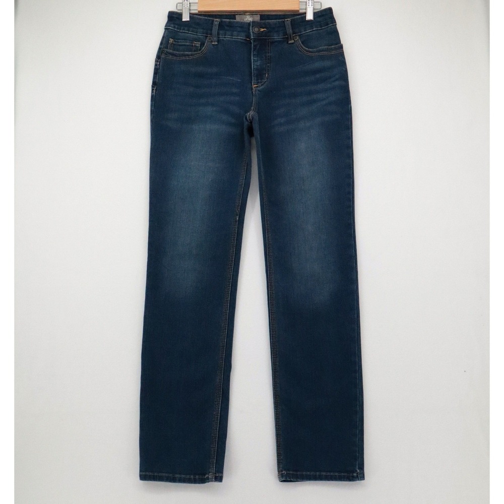 Chicos Sz 0 So Lifting So Slimming Jeans Womens Sz 4 (Sm) Dark Wash Straight Leg